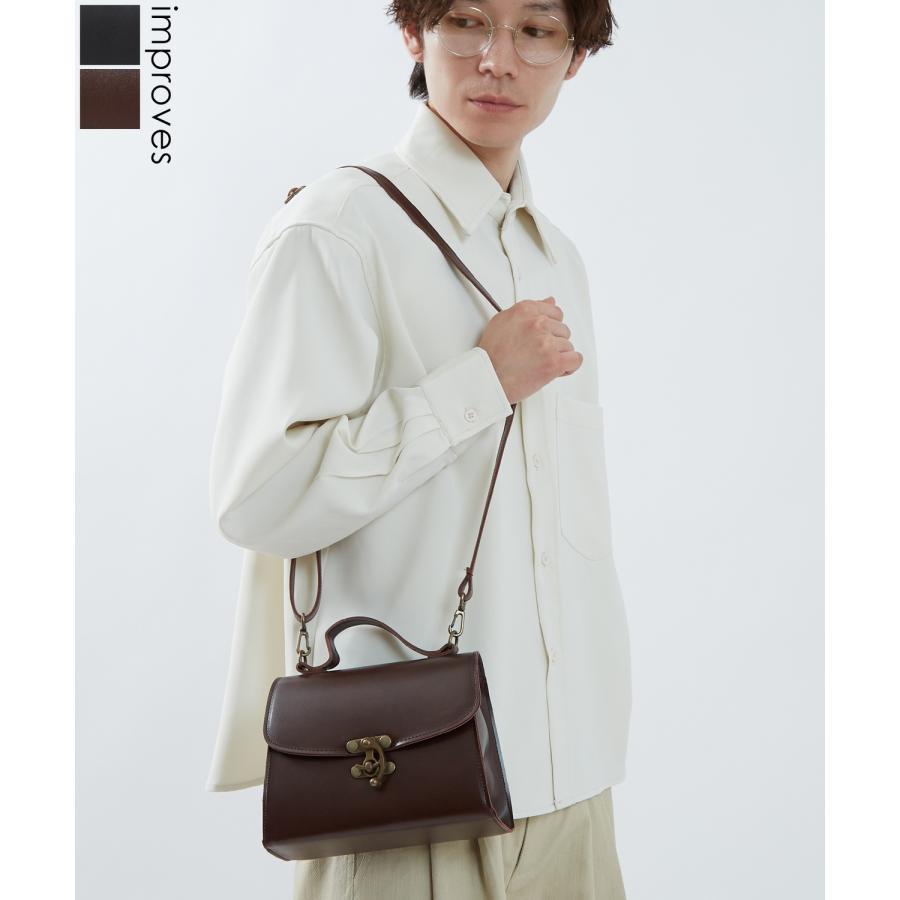 ショルダーバッグ メンズ ロック PUレザー 合成皮革 バッグ カバン 鞄 通学 通勤 旅行 きれいめ カジュアル 古着MIX 韓国ファッション Y2K | improves