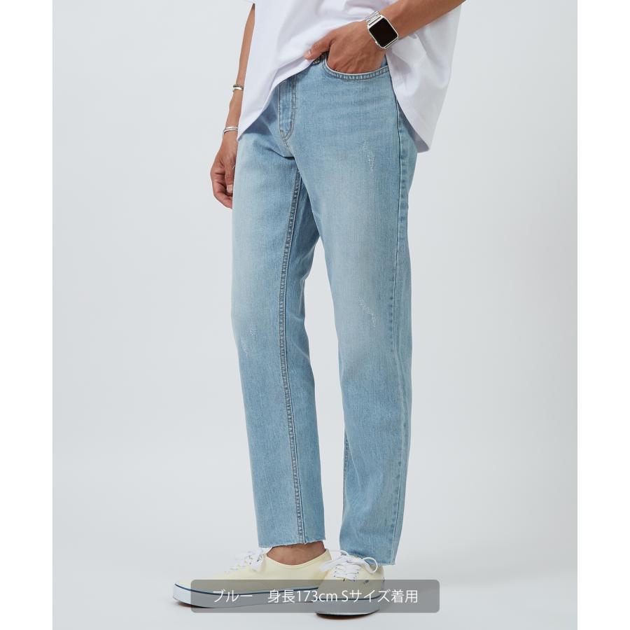 デニムパンツ メンズ シンプル スリム イージー Tシャツ ストレッチ  スキニーパンツ アメカジ カジュアル スケーター ストリート 韓国  ノームコア | improves | 07