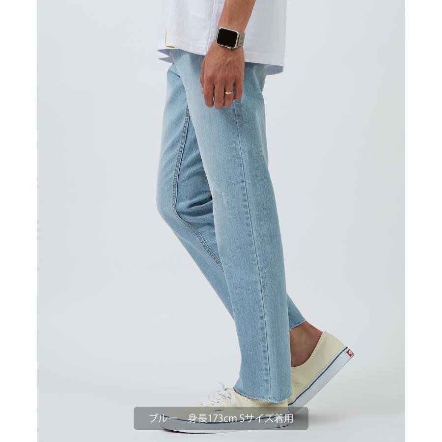 デニムパンツ メンズ シンプル スリム イージー Tシャツ ストレッチ  スキニーパンツ アメカジ カジュアル スケーター ストリート 韓国  ノームコア | improves | 08