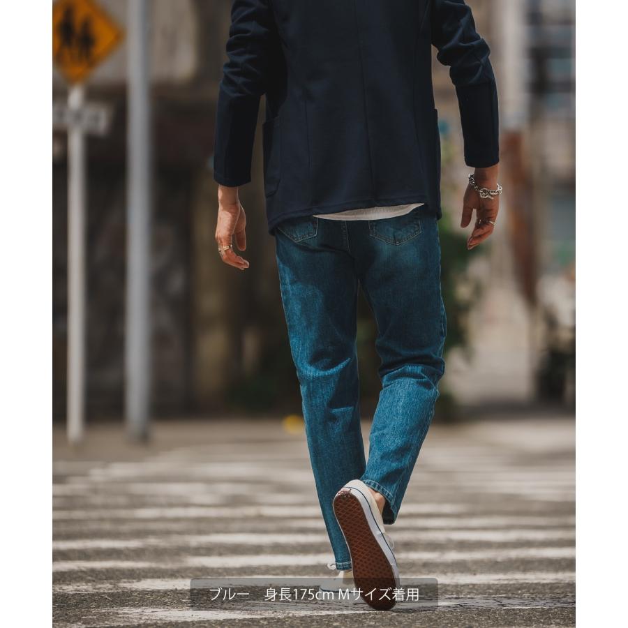 デニムパンツ メンズ シンプル スリム イージー Tシャツ ストレッチ  スキニーパンツ アメカジ カジュアル スケーター ストリート 韓国  ノームコア | improves | 05