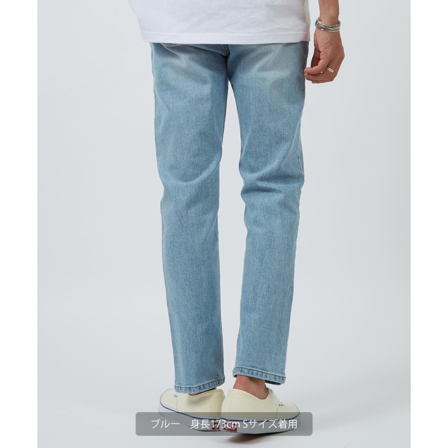 デニムパンツ メンズ シンプル スリム イージー Tシャツ ストレッチ  スキニーパンツ アメカジ カジュアル スケーター ストリート 韓国  ノームコア | improves | 09