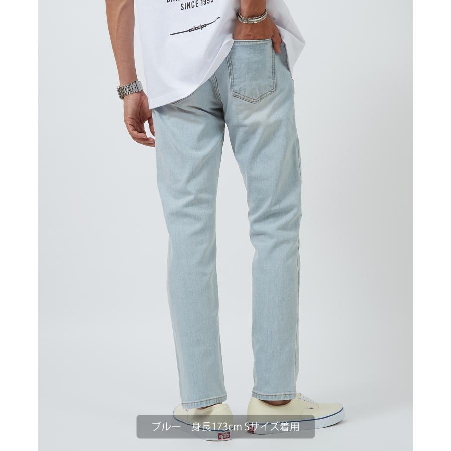 デニムパンツ メンズ シンプル スリム イージー Tシャツ ストレッチ  スキニーパンツ アメカジ カジュアル スケーター ストリート 韓国  ノームコア | improves | 09