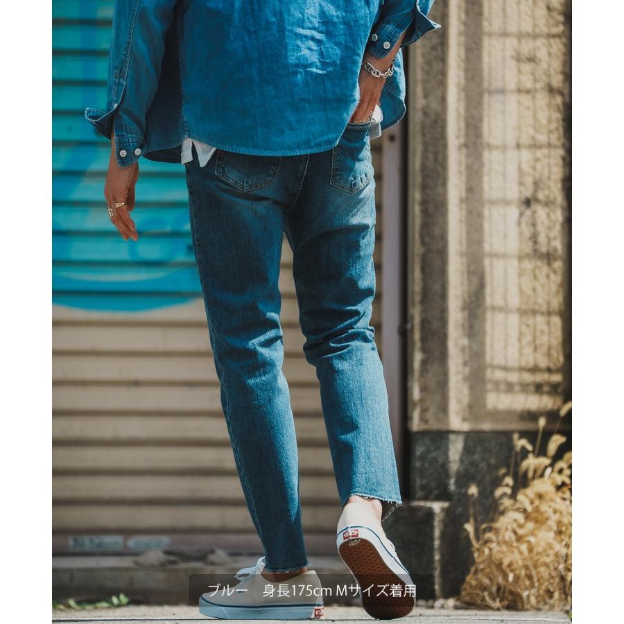 デニムパンツ メンズ シンプル スリム イージー Tシャツ ストレッチ  スキニーパンツ アメカジ カジュアル スケーター ストリート 韓国  ノームコア | improves | 05