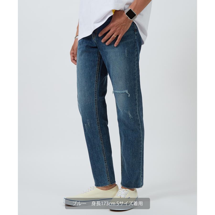 デニムパンツ メンズ シンプル スリム イージー Tシャツ ストレッチ  スキニーパンツ アメカジ カジュアル スケーター ストリート 韓国  ノームコア | improves | 07