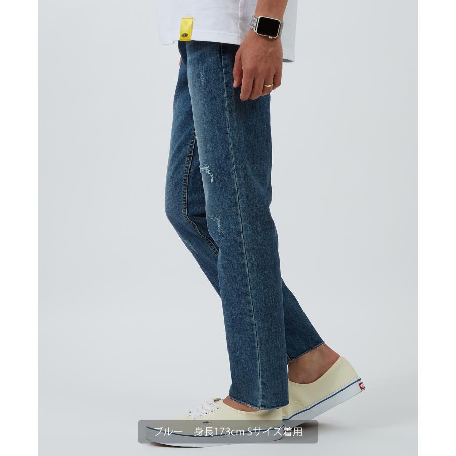 デニムパンツ メンズ シンプル スリム イージー Tシャツ ストレッチ  スキニーパンツ アメカジ カジュアル スケーター ストリート 韓国  ノームコア | improves | 08