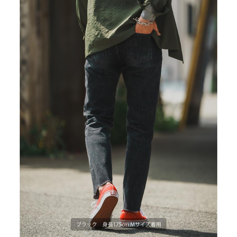 デニムパンツ メンズ シンプル スリム イージー Tシャツ ストレッチ  スキニーパンツ アメカジ カジュアル スケーター ストリート 韓国  ノームコア | improves | 04