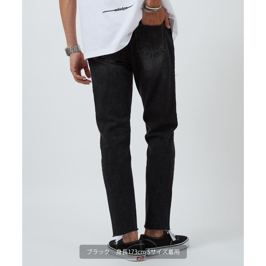 デニムパンツ メンズ シンプル スリム イージー Tシャツ ストレッチ  スキニーパンツ アメカジ カジュアル スケーター ストリート 韓国  ノームコア | improves | 08