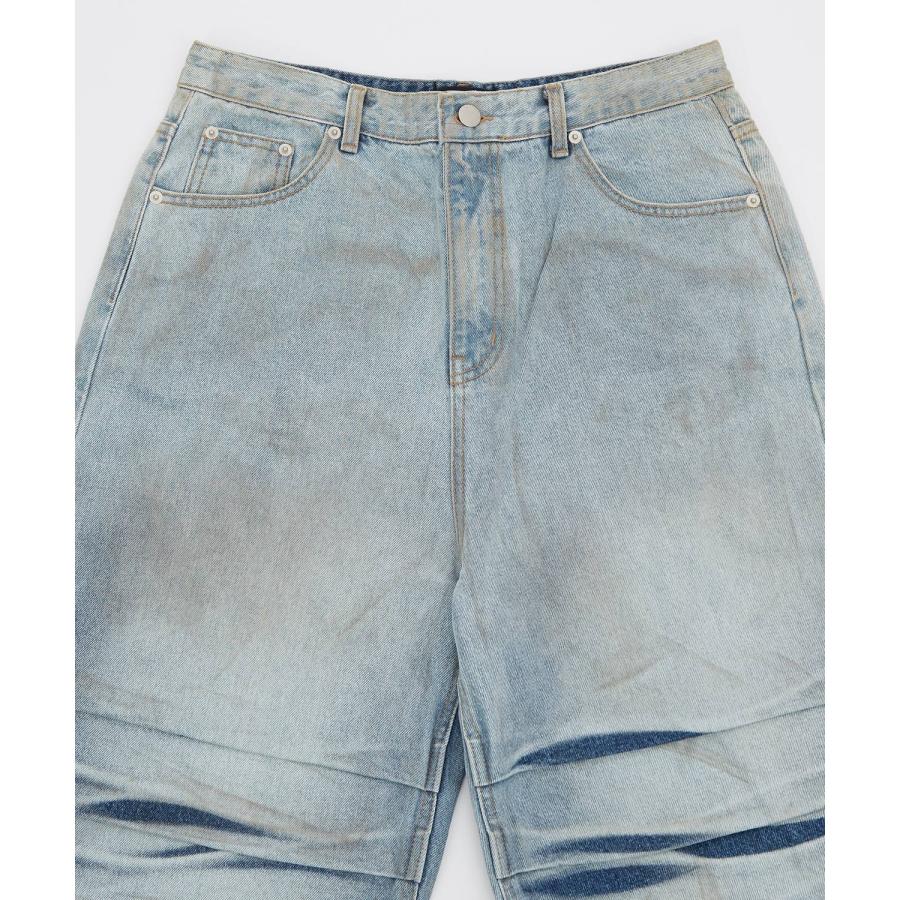 デニムパンツ メンズ ワイドパンツ ジーンズ Tシャツ ウォッシュ ダメージ グラデーション アメカジ カジュアル スケーター ストリート 韓国 | improves | 14