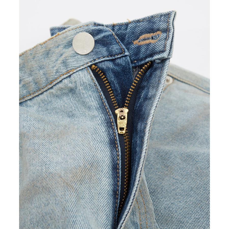 デニムパンツ メンズ ワイドパンツ ジーンズ Tシャツ ウォッシュ ダメージ グラデーション アメカジ カジュアル スケーター ストリート 韓国 | improves | 17