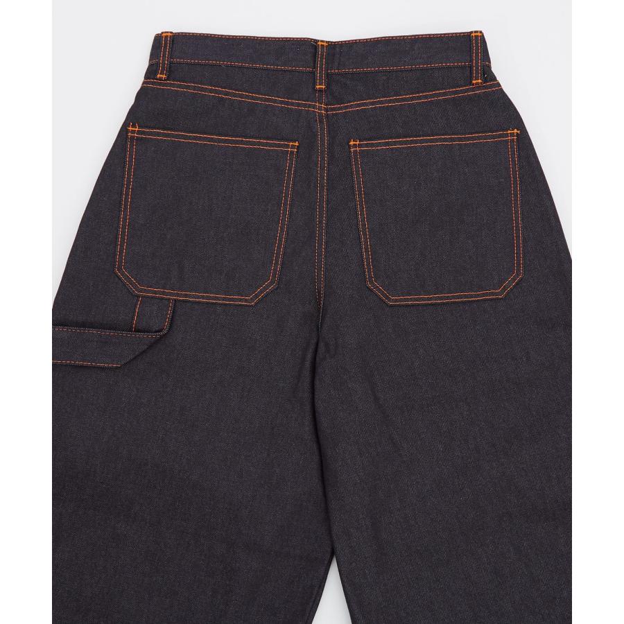 デニムパンツ メンズ ステッチ ルーズフィット Tシャツ アメカジ カジュアル スケーター ストリート 韓国 ノームコア | improves | 11