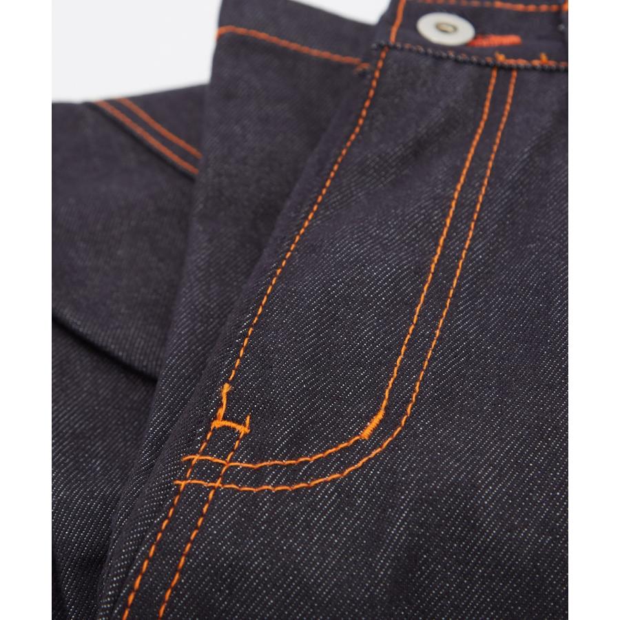 デニムパンツ メンズ ステッチ ルーズフィット Tシャツ アメカジ カジュアル スケーター ストリート 韓国 ノームコア | improves | 16