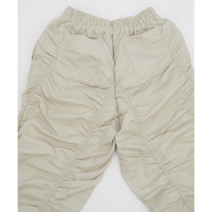 ナイロンパンツ メンズ レディース ギャザー Tシャツ アメカジ カジュアル スケーター ストリート 韓国ファッション ノームコア ブラック カーキグレー | improves | 19