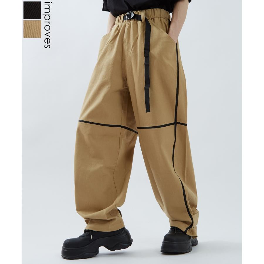 チノパンツ メンズ ウェビングベルト Tシャツ アメカジ カジュアル スケーター ストリート 韓国 ノームコア | improves