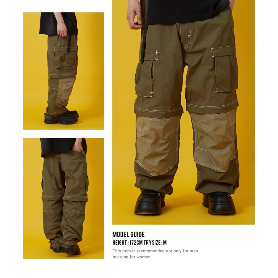 カーゴパンツ メンズ レディース ベルト ショートパンツ Tシャツ アメカジ カジュアル スケーター ストリート 韓国ファッション | improves | 10