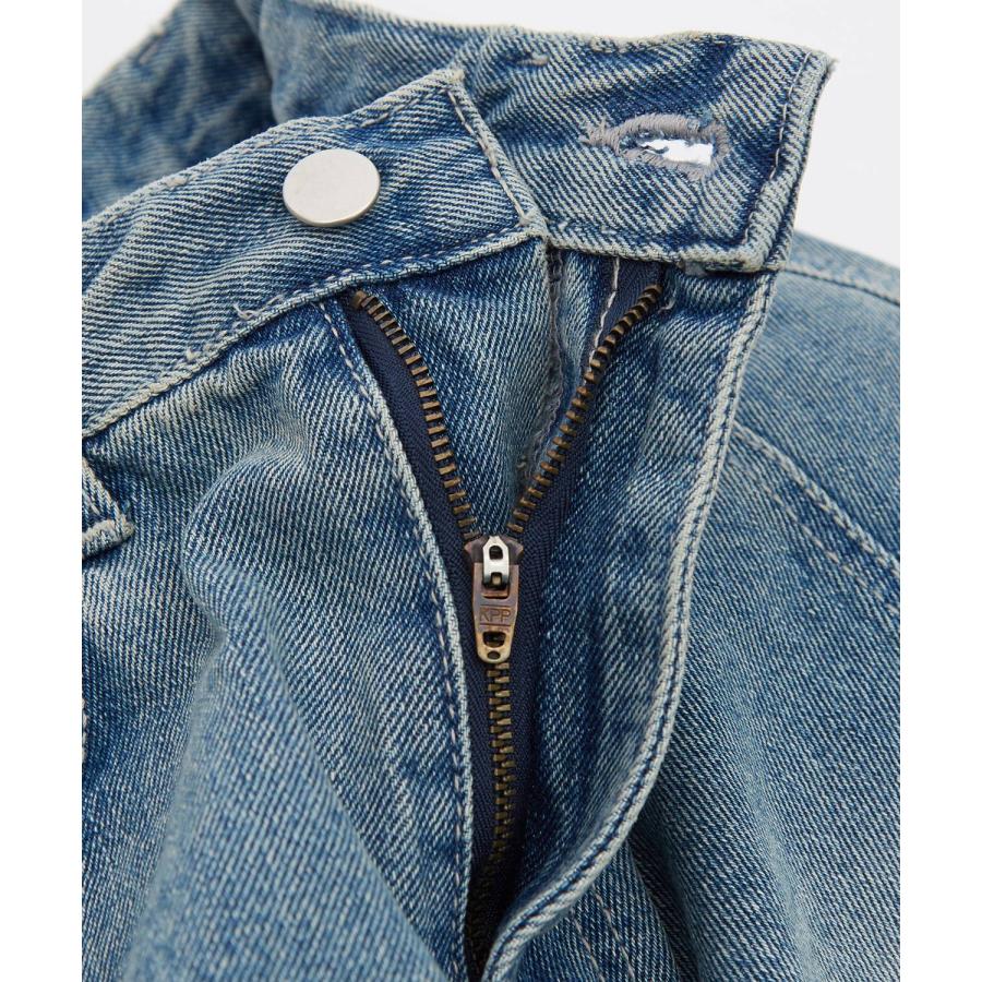 デニムパンツ メンズ ワイドジーンズ Tシャツ アメカジ カジュアル スケーター ストリート 韓国 ノームコア | improves | 15