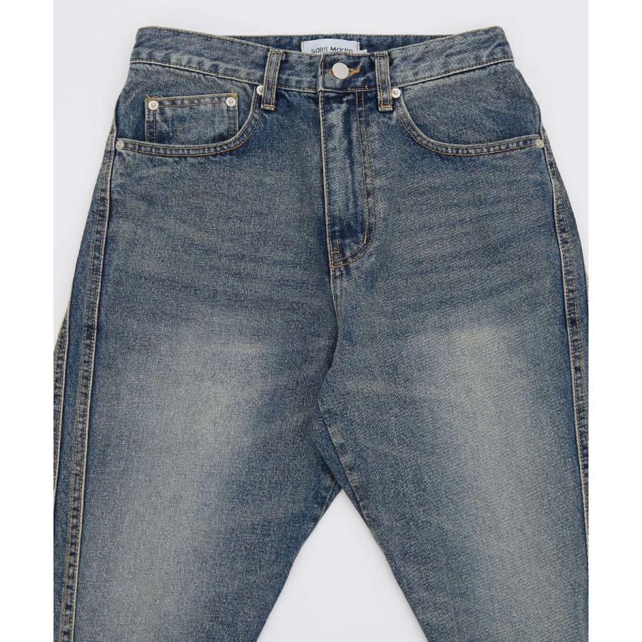 デニムパンツ メンズ ワイドジーンズ フレアデニム Tシャツ アメカジ カジュアル スケーター ストリート 韓国 ノームコア | improves | 14