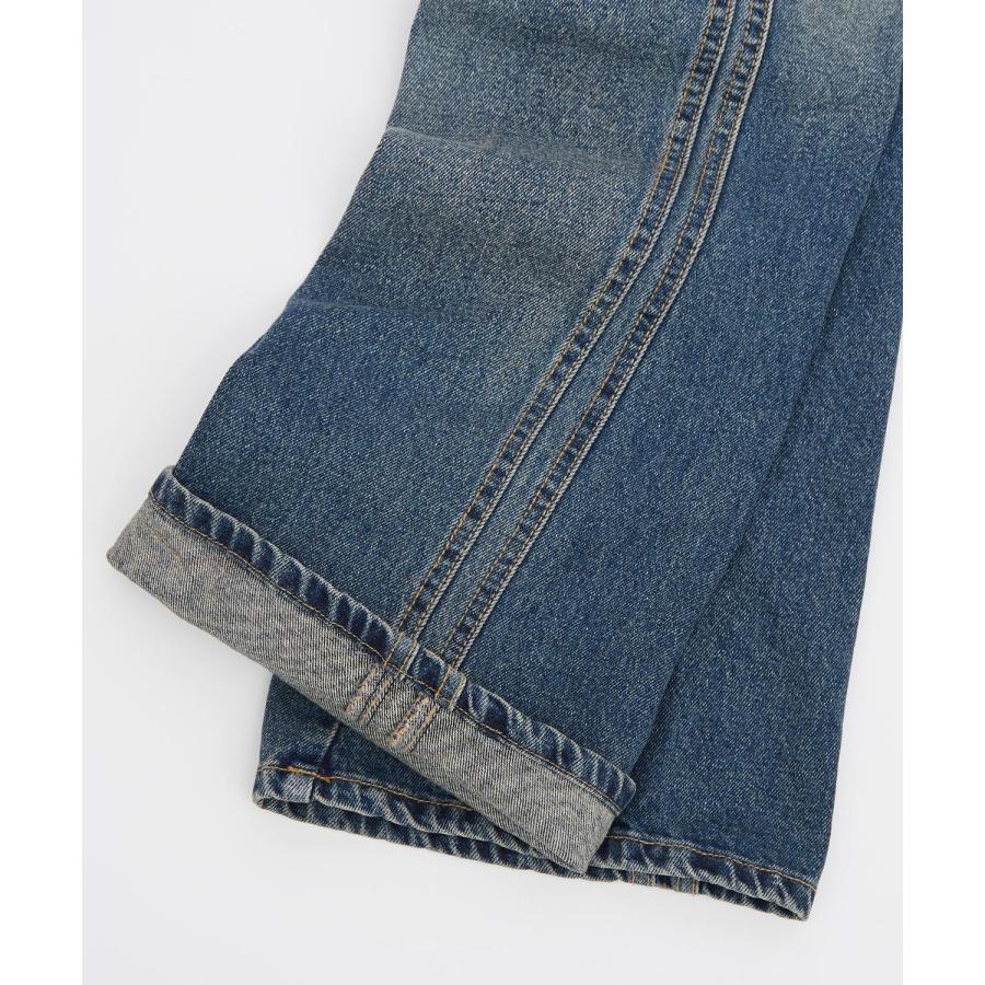 デニムパンツ メンズ ワイドジーンズ フレアデニム Tシャツ アメカジ カジュアル スケーター ストリート 韓国 ノームコア | improves | 18