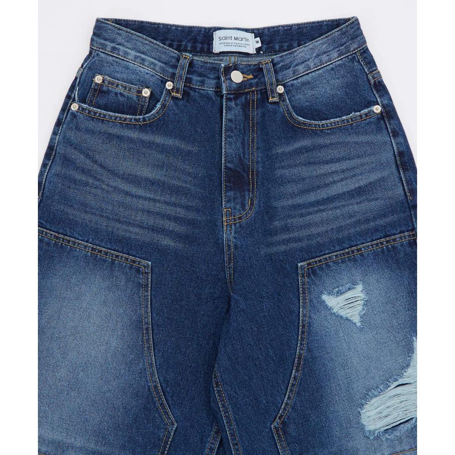 デニムパンツ メンズ レディース カモフラ ダブルニー Tシャツ アメカジ カジュアル スケーター ストリート 韓国ファッション ワークスタイル | improves | 15