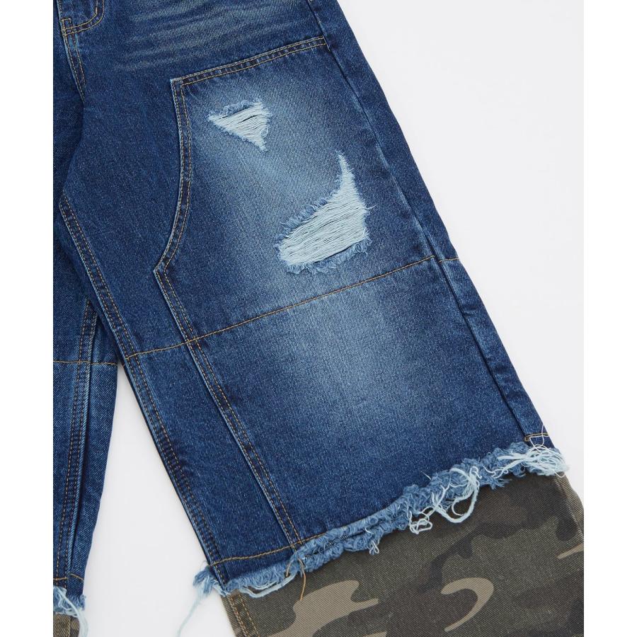 デニムパンツ メンズ レディース カモフラ ダブルニー Tシャツ アメカジ カジュアル スケーター ストリート 韓国ファッション ワークスタイル | improves | 18