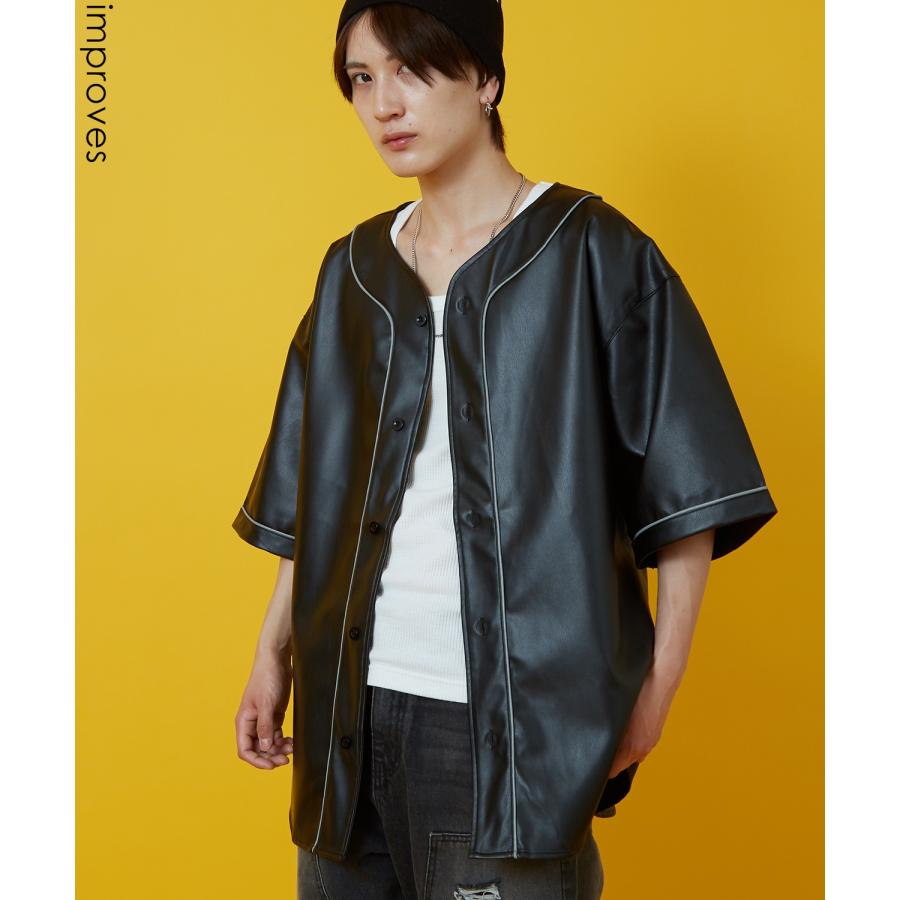 ブルゾン メンズ レディース 合成皮革 ベスボール ジャケット PUレザージャケットシャツ アメカジ カジュアル ストリート スケーター 韓国 | improves