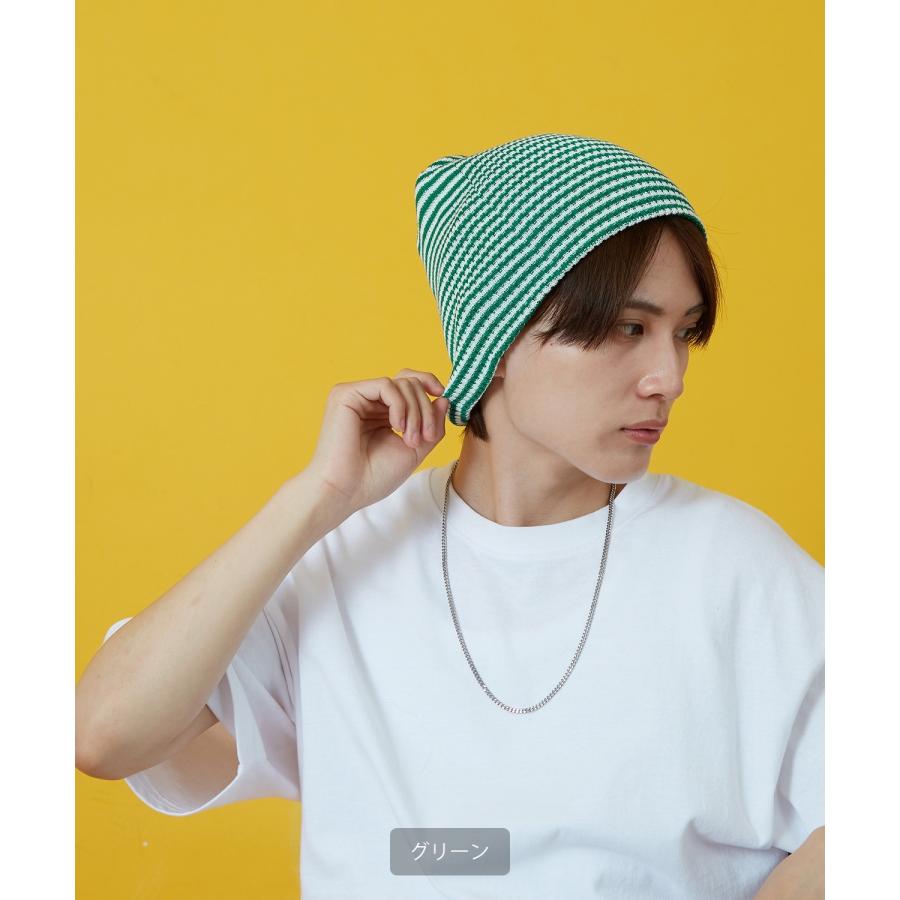 キャップ メンズ レディース ビーニー ニット ボーダー 帽子 ストリート スケーター アメカジ 古着MIX 韓国ファッション | improves | 09