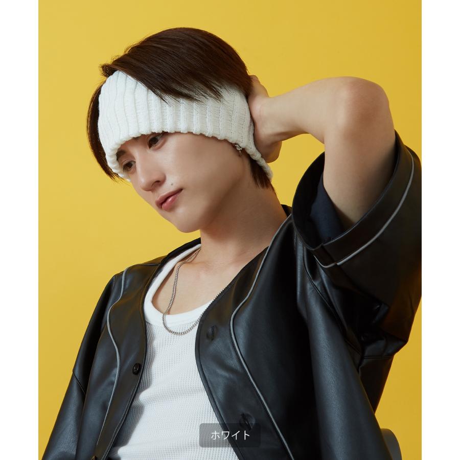 ヘアバンド メンズ レディース 帽子 リブ編み ニット ダンス アクセサリー フェス スケーター ストリート アメカジ カジュアル 韓国ストリート Y2K | improves | 07