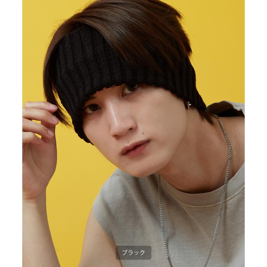 ヘアバンド メンズ レディース 帽子 リブ編み ニット ダンス アクセサリー フェス スケーター ストリート アメカジ カジュアル 韓国ストリート Y2K | improves | 08