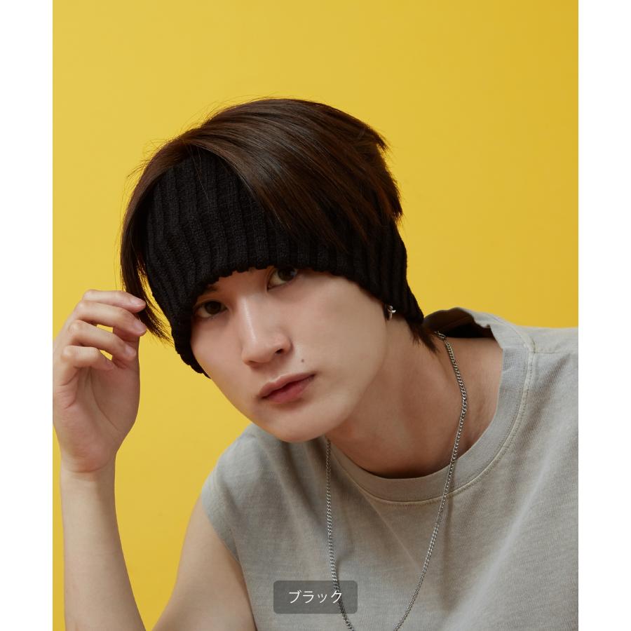 ヘアバンド メンズ レディース 帽子 リブ編み ニット ダンス アクセサリー フェス スケーター ストリート アメカジ カジュアル 韓国ストリート Y2K | improves | 09