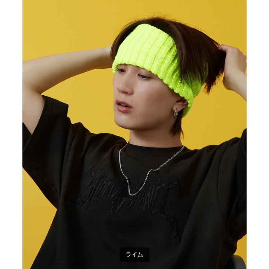 ヘアバンド メンズ レディース 帽子 リブ編み ニット ダンス アクセサリー フェス スケーター ストリート アメカジ カジュアル 韓国ストリート Y2K | improves | 11