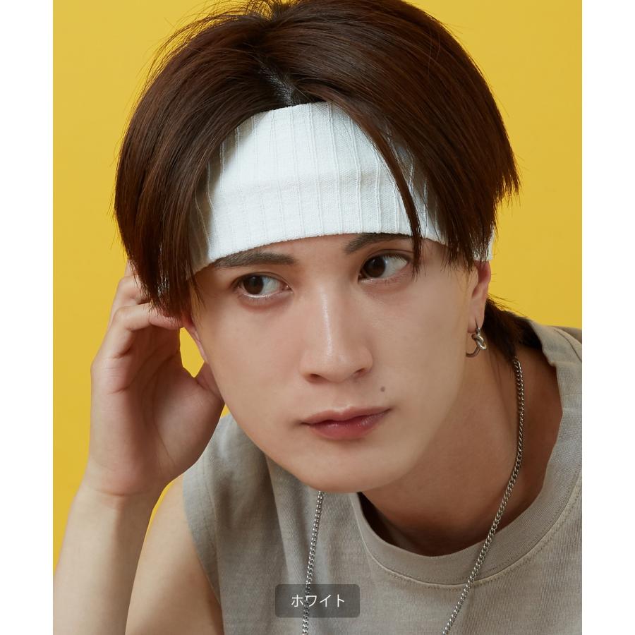 ヘアバンド メンズ レディース 帽子 リブ編み ニット ダンス アクセサリー フェス スケーター ストリート アメカジ カジュアル 韓国ストリート Y2K | improves | 08