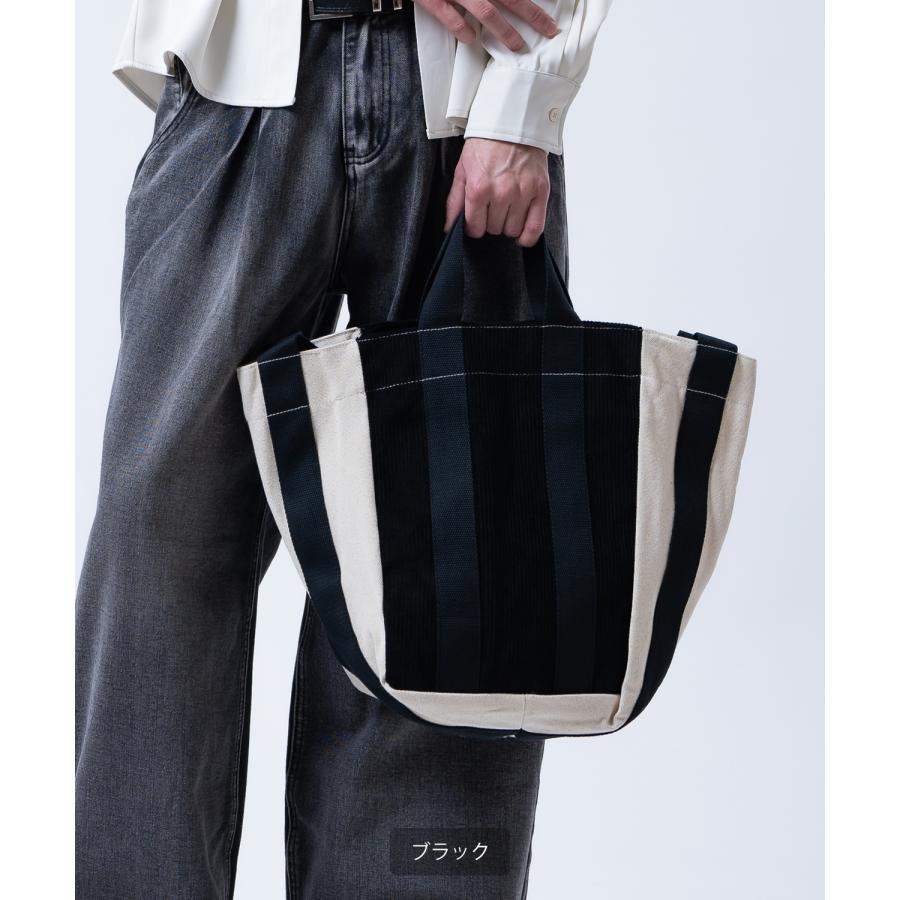 トートバッグ メンズ レディース コーデュロイ キャンバス 切り替え トート 大きめ A4 B4 大容量 通学 通勤 旅行 肩掛け バッグ 刺しゅう ロゴ 配色 バイカラー | improves | 06