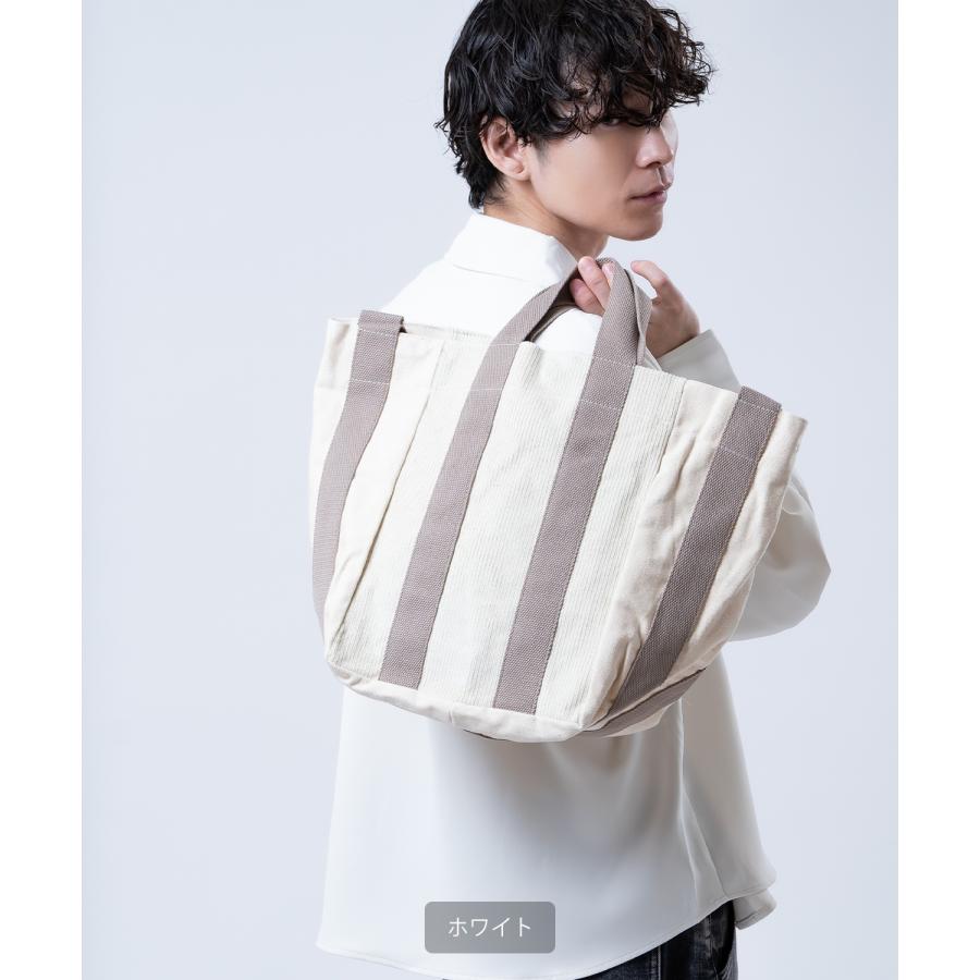 トートバッグ メンズ レディース コーデュロイ キャンバス 切り替え トート 大きめ A4 B4 大容量 通学 通勤 旅行 肩掛け バッグ 刺しゅう ロゴ 配色 バイカラー | improves | 08
