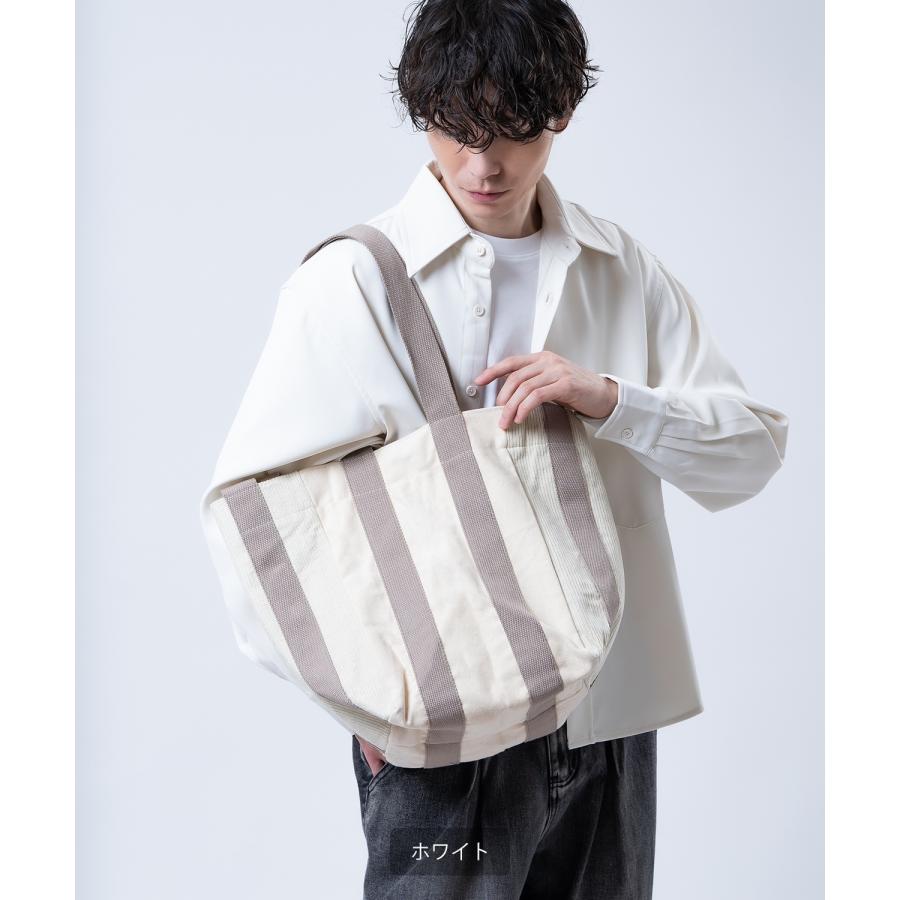 トートバッグ メンズ レディース コーデュロイ キャンバス 切り替え トート 大きめ A4 B4 大容量 通学 通勤 旅行 肩掛け バッグ 刺しゅう ロゴ 配色 バイカラー | improves | 11