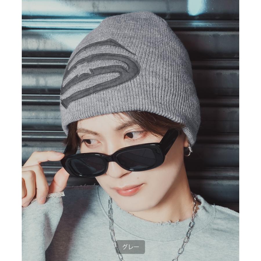 ニット帽 メンズ レディース S字 刺しゅう ニットキャップ ルーズシルエット ロゴビーニー ワッチキャップ ストリート Y2K 韓国ファッション アメカジ | improves | 15