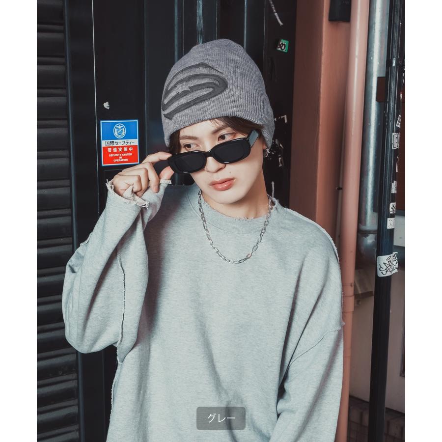 ニット帽 メンズ レディース S字 刺しゅう ニットキャップ ルーズシルエット ロゴビーニー ワッチキャップ ストリート Y2K 韓国ファッション アメカジ | improves | 16