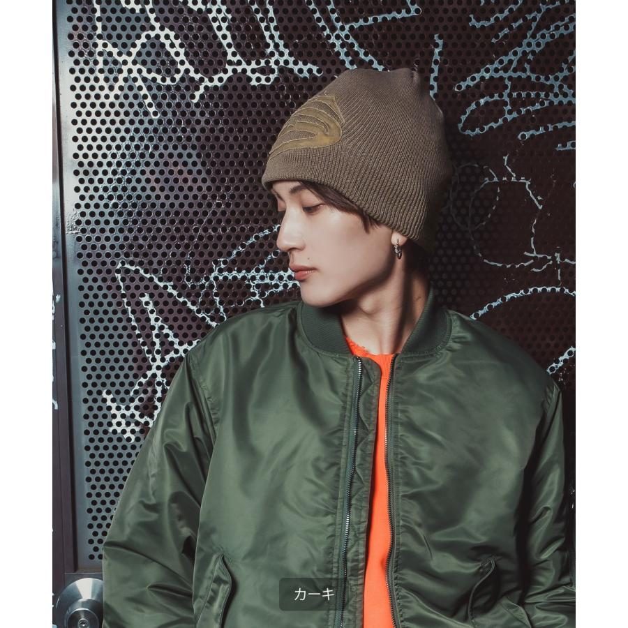 ニット帽 メンズ レディース S字 刺しゅう ニットキャップ ルーズシルエット ロゴビーニー ワッチキャップ ストリート Y2K 韓国ファッション アメカジ | improves | 06