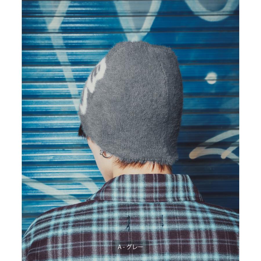 ファービーニー ニット帽 メンズ レディース ふわふわ もこもこ モヘアタッチ シャギーニット ストリート Y2K 韓国ファッション 蝶 蜘蛛の巣 ユニセックス | improves | 13