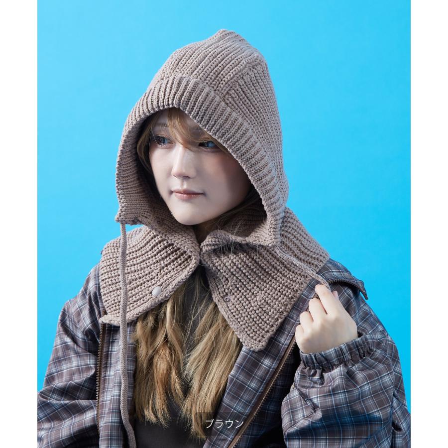 ニット バラクラバ レディース メンズ ユニセックス ジェンダーレス モードストリート ビーニー ニットキャップ 防寒対策 小顔効果 スノボ スキー アウトドア | improves | 14
