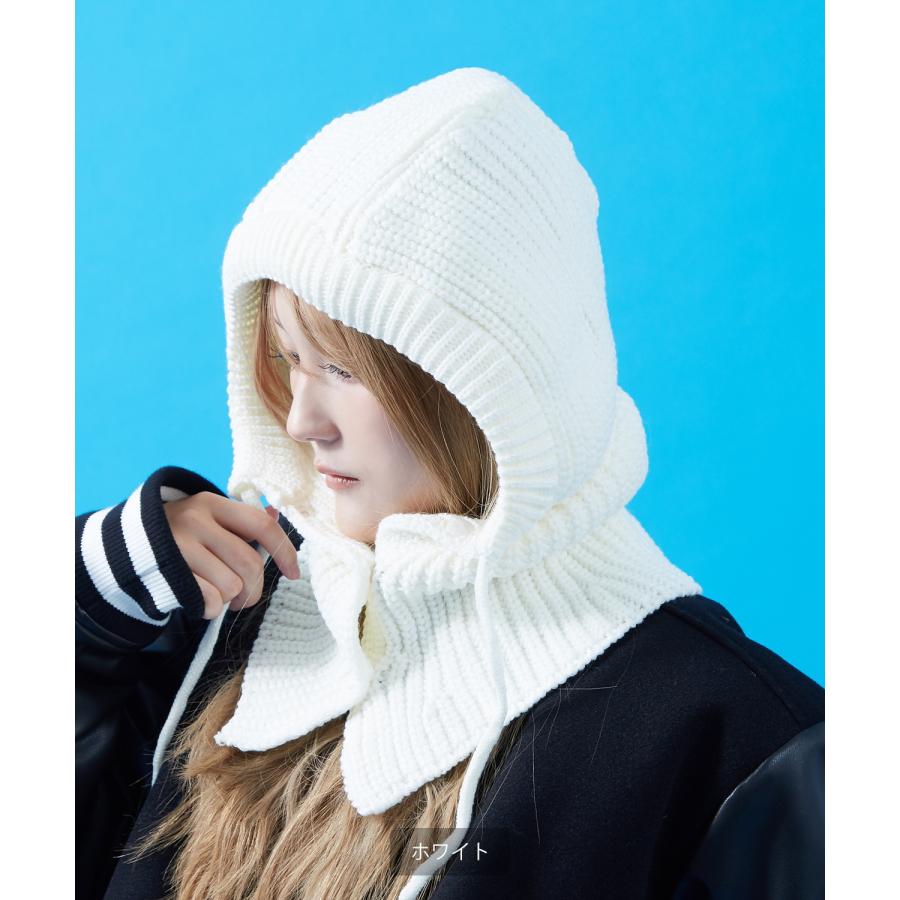 ニット バラクラバ レディース メンズ ユニセックス ジェンダーレス モードストリート ビーニー ニットキャップ 防寒対策 小顔効果 スノボ スキー アウトドア | improves | 05