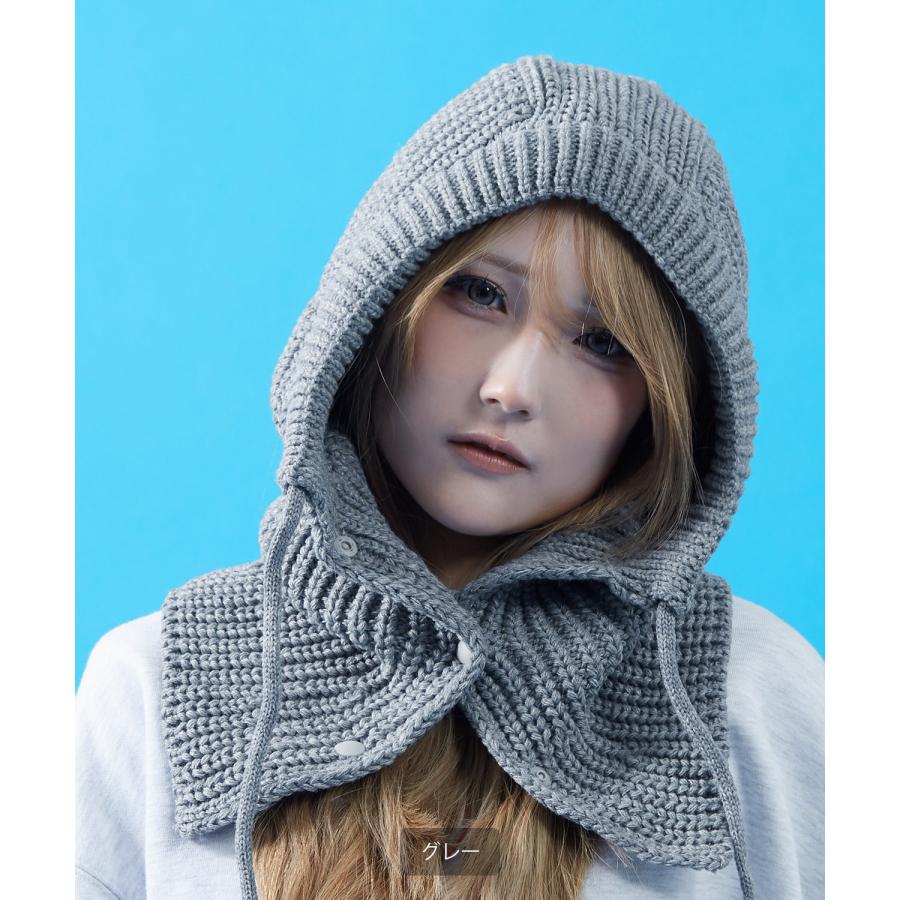 ニット バラクラバ レディース メンズ ユニセックス ジェンダーレス モードストリート ビーニー ニットキャップ 防寒対策 小顔効果 スノボ スキー アウトドア | improves | 08