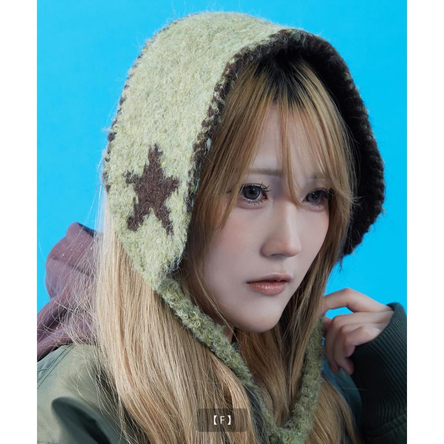 イヤーマフ メンズ レディース ユニセックス 帽子 ボア ニット帽 フライトキャップ ロシア帽 耳あて ノルディック柄 スター柄 もこもこ 防寒 Y2K ストリート | improves | 21