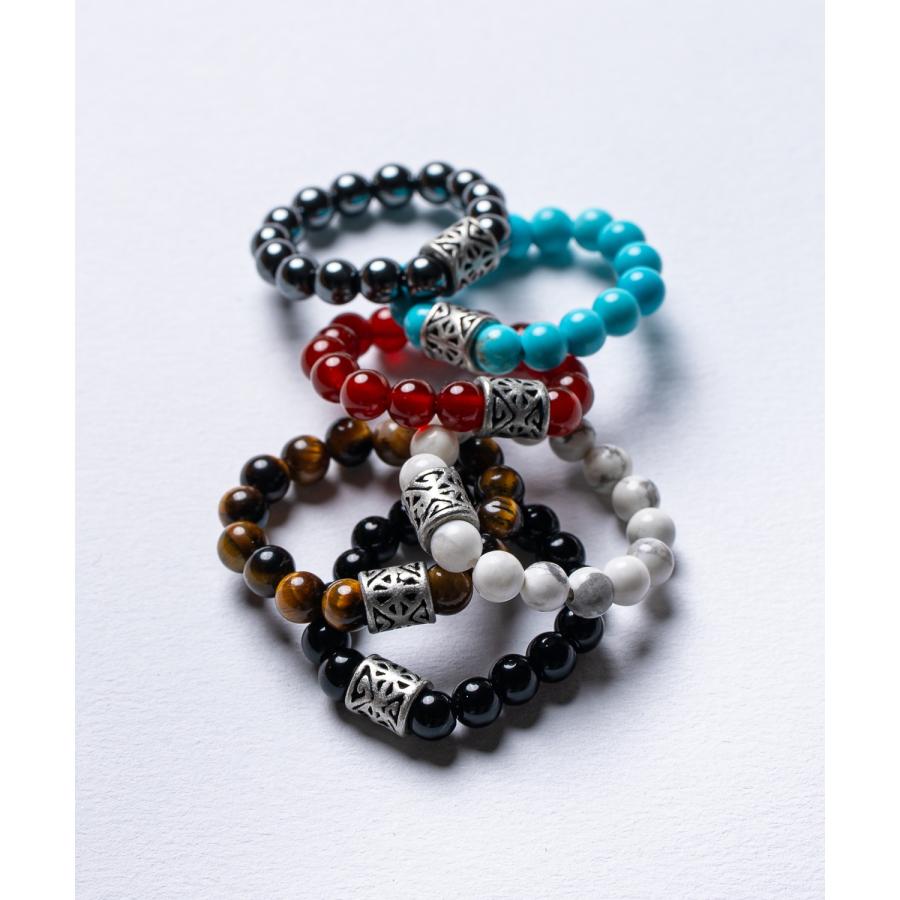 フリーサイズビーズリング メンズ レディース 天然石風 指輪 ビーズ リング アクセサリー ストリート 韓国ファッション ユニセックス エスニック モード ペア | improves | 14