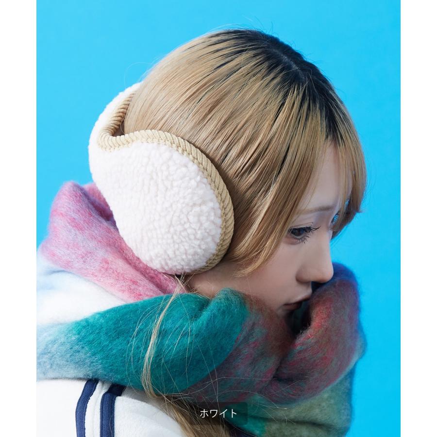 ボアイヤーマフ 耳あて レディース メンズ 暖か ふわふわ もこもこ バックアーム 防寒 折たたみ 冬 韓国ファッション ストリート 古着MIX | improves | 04