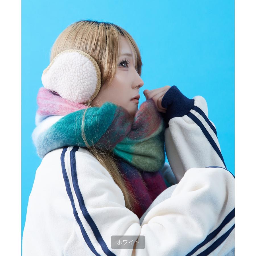 ボアイヤーマフ 耳あて レディース メンズ 暖か ふわふわ もこもこ バックアーム 防寒 折たたみ 冬 韓国ファッション ストリート 古着MIX | improves | 05