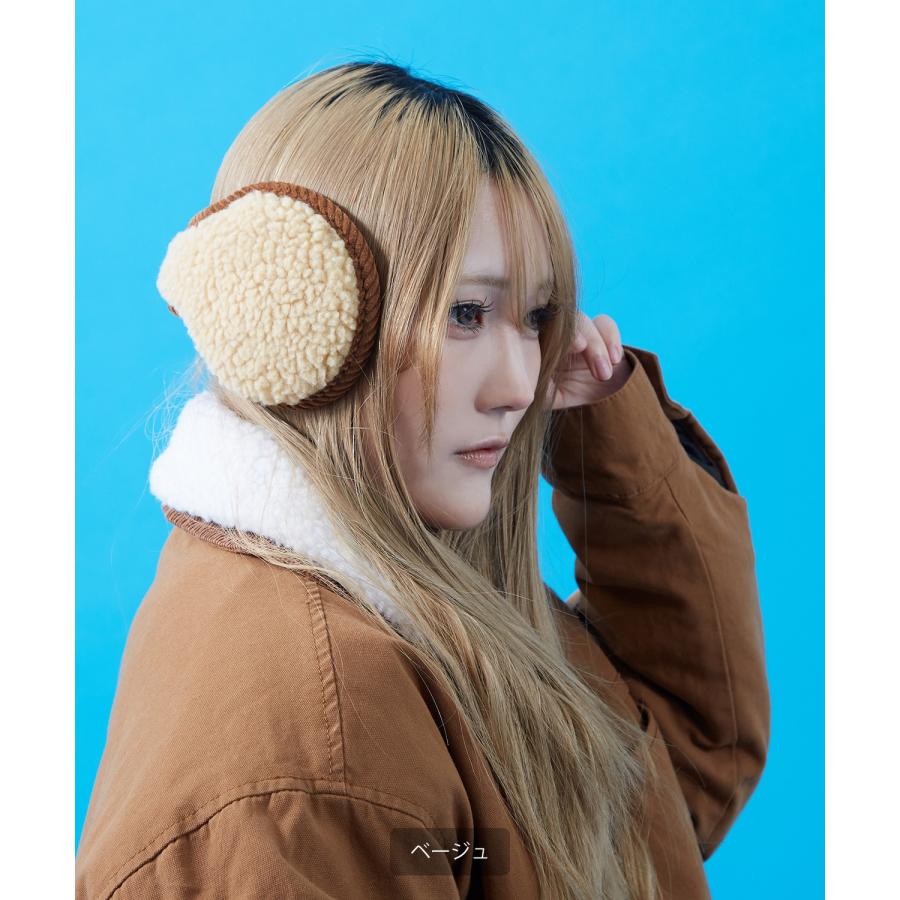ボアイヤーマフ 耳あて レディース メンズ 暖か ふわふわ もこもこ バックアーム 防寒 折たたみ 冬 韓国ファッション ストリート 古着MIX | improves | 07