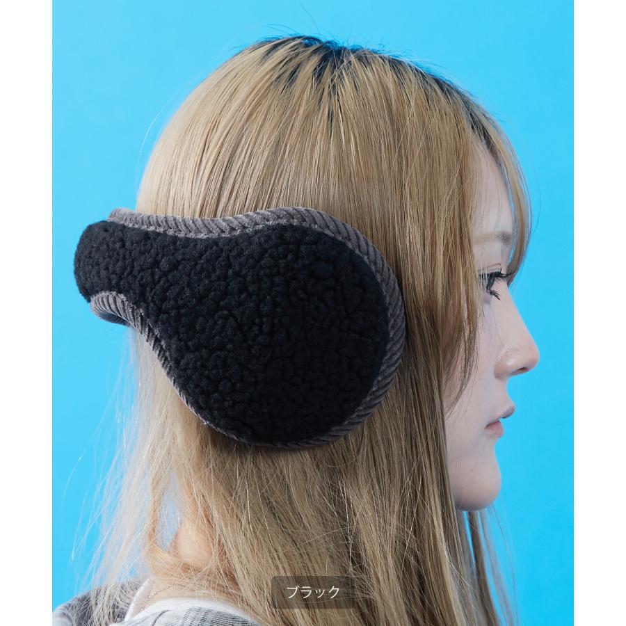 ボアイヤーマフ 耳あて レディース メンズ 暖か ふわふわ もこもこ バックアーム 防寒 折たたみ 冬 韓国ファッション ストリート 古着MIX | improves | 09