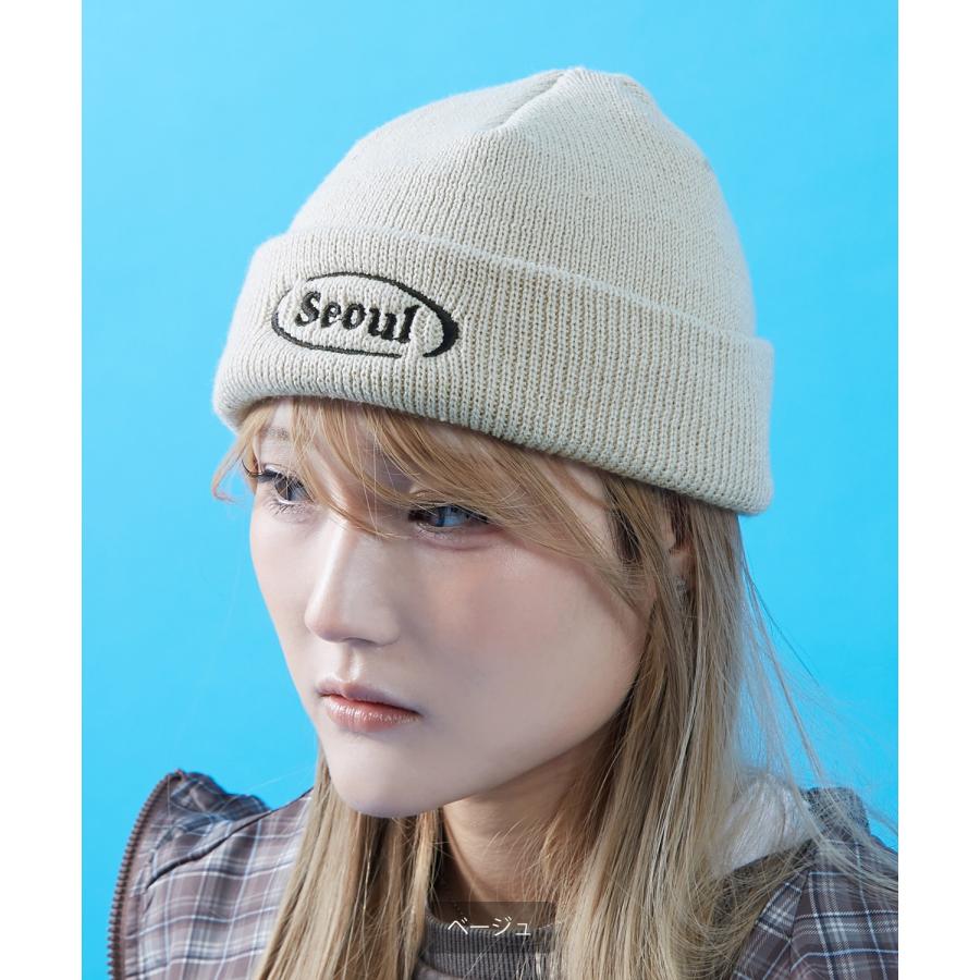 ニット帽 メンズ ニット帽子 ニットキャップ ビーニー 帽子 刺しゅうロゴ カジュアル ストリート スケーター アメカジ 古着MIX 韓国ファッション | improves | 20