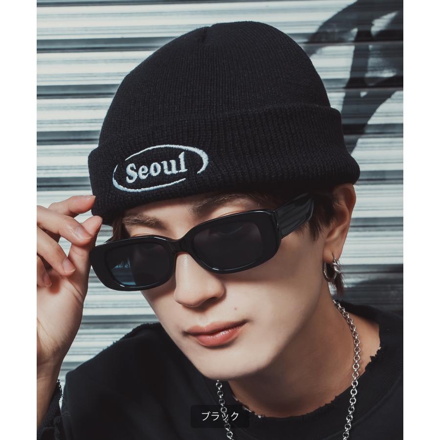 ニット帽 メンズ ニット帽子 ニットキャップ ビーニー 帽子 刺しゅうロゴ カジュアル ストリート スケーター アメカジ 古着MIX 韓国ファッション | improves | 06