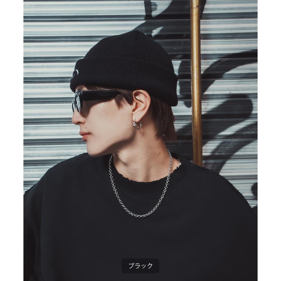ニット帽 メンズ ニット帽子 ニットキャップ ビーニー 帽子 刺しゅうロゴ カジュアル ストリート スケーター アメカジ 古着MIX 韓国ファッション | improves | 08