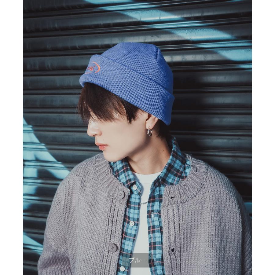 ニット帽 メンズ ニット帽子 ニットキャップ ビーニー 帽子 刺しゅうロゴ カジュアル ストリート スケーター アメカジ 古着MIX 韓国ファッション | improves | 12